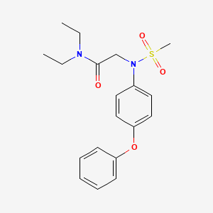 molecular formula C19H24N2O4S B3918558 N~1~,N~1~-diethyl-N~2~-(methylsulfonyl)-N~2~-(4-phenoxyphenyl)glycinamide 