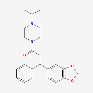 molecular formula C23H28N2O3 B3918614 1-[3-(1,3-benzodioxol-5-yl)-3-phenylpropanoyl]-4-isopropylpiperazine 