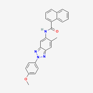 molecular formula C25H20N4O2 B3918624 N-[2-(4-methoxyphenyl)-6-methyl-2H-1,2,3-benzotriazol-5-yl]-1-naphthamide 