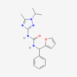 molecular formula C18H21N5O2 B3918628 N-[2-furyl(phenyl)methyl]-N'-(1-isopropyl-5-methyl-1H-1,2,4-triazol-3-yl)urea 