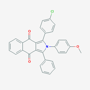 molecular formula C31H20ClNO3 B391866 1-(4-chlorophenyl)-2-(4-methoxyphenyl)-3-phenyl-2H-benzo[f]isoindole-4,9-dione CAS No. 332019-92-8