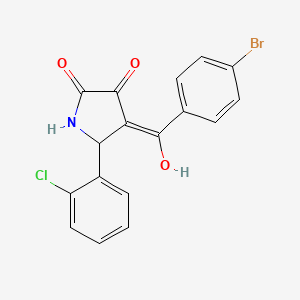 molecular formula C17H11BrClNO3 B3918671 4-(4-bromobenzoyl)-5-(2-chlorophenyl)-3-hydroxy-1,5-dihydro-2H-pyrrol-2-one 