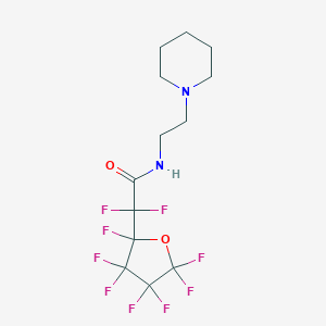 molecular formula C13H15F9N2O2 B391871 2,2-difluoro-2-(2,3,3,4,4,5,5-heptafluorotetrahydro-2-furanyl)-N-[2-(1-piperidinyl)ethyl]acetamide 
