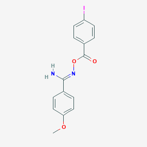 molecular formula C15H13IN2O3 B3918710 N'-[(4-iodobenzoyl)oxy]-4-methoxybenzenecarboximidamide 