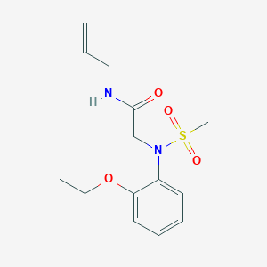 molecular formula C14H20N2O4S B3918718 N~1~-allyl-N~2~-(2-ethoxyphenyl)-N~2~-(methylsulfonyl)glycinamide 