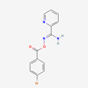 molecular formula C13H10BrN3O2 B3918728 N'-[(4-bromobenzoyl)oxy]-2-pyridinecarboximidamide 