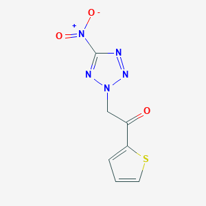 molecular formula C7H5N5O3S B391876 2-{5-nitro-2H-tetraazol-2-yl}-1-(2-thienyl)ethanone 