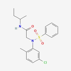 molecular formula C19H23ClN2O3S B3918762 N~1~-(sec-butyl)-N~2~-(5-chloro-2-methylphenyl)-N~2~-(phenylsulfonyl)glycinamide 