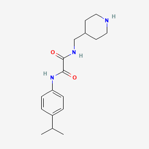 molecular formula C17H25N3O2 B3918764 N-(4-isopropylphenyl)-N'-(4-piperidinylmethyl)ethanediamide 