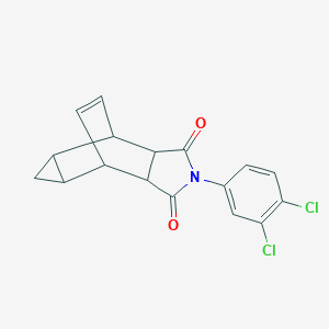 molecular formula C17H13Cl2NO2 B391877 2-(3,4-dichlorophenyl)hexahydro-4,6-ethenocyclopropa[f]isoindole-1,3(2H,3aH)-dione 