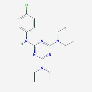 molecular formula C17H25ClN6 B391879 N6-(4-chlorophenyl)-N2,N2,N4,N4-tetraethyl-1,3,5-triazine-2,4,6-triamine 