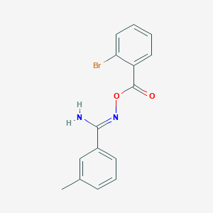 molecular formula C15H13BrN2O2 B3918790 N'-[(2-bromobenzoyl)oxy]-3-methylbenzenecarboximidamide CAS No. 6194-44-1
