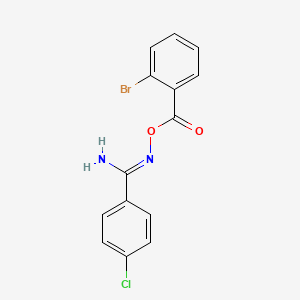 molecular formula C14H10BrClN2O2 B3918811 N'-[(2-bromobenzoyl)oxy]-4-chlorobenzenecarboximidamide 