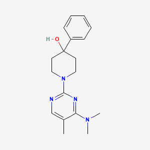 molecular formula C18H24N4O B3918820 1-[4-(dimethylamino)-5-methylpyrimidin-2-yl]-4-phenylpiperidin-4-ol 