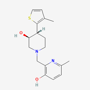 2-{[(3S*,4R*)-3-hydroxy-4-(3-methyl-2-thienyl)piperidin-1-yl]methyl}-6-methylpyridin-3-ol