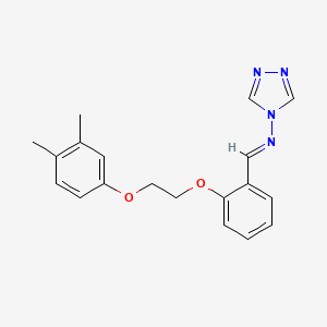 molecular formula C19H20N4O2 B3918853 N-{2-[2-(3,4-dimethylphenoxy)ethoxy]benzylidene}-4H-1,2,4-triazol-4-amine 
