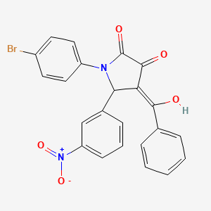 molecular formula C23H15BrN2O5 B3918871 4-benzoyl-1-(4-bromophenyl)-3-hydroxy-5-(3-nitrophenyl)-1,5-dihydro-2H-pyrrol-2-one 