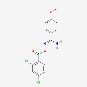 molecular formula C15H12Cl2N2O3 B3918878 N'-[(2,4-dichlorobenzoyl)oxy]-4-methoxybenzenecarboximidamide 