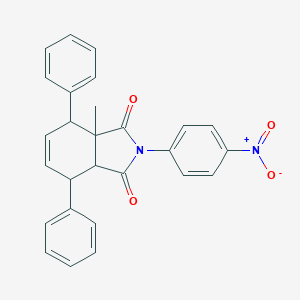 molecular formula C27H22N2O4 B391888 2-{4-nitrophenyl}-3a-methyl-4,7-diphenyl-3a,4,7,7a-tetrahydro-1H-isoindole-1,3(2H)-dione 