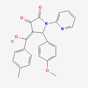 3-hydroxy-5-(4-methoxyphenyl)-4-(4-methylbenzoyl)-1-(2-pyridinyl)-1,5-dihydro-2H-pyrrol-2-one