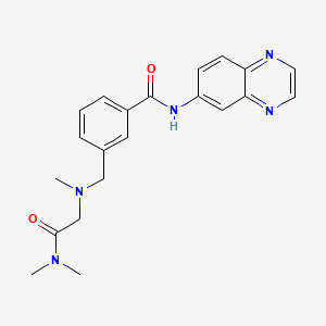 molecular formula C21H23N5O2 B3918886 3-{[[2-(dimethylamino)-2-oxoethyl](methyl)amino]methyl}-N-quinoxalin-6-ylbenzamide 
