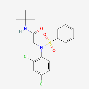 molecular formula C18H20Cl2N2O3S B3918887 N~1~-(tert-butyl)-N~2~-(2,4-dichlorophenyl)-N~2~-(phenylsulfonyl)glycinamide 