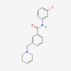 molecular formula C19H19FN2O B3918909 3-(3,6-dihydropyridin-1(2H)-ylmethyl)-N-(3-fluorophenyl)benzamide 