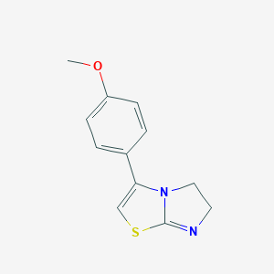 molecular formula C12H12N2OS B391891 3-(4-Methoxyphenyl)-5,6-dihydroimidazo[2,1-b][1,3]thiazole CAS No. 75967-66-7