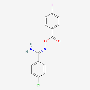 molecular formula C14H10ClIN2O2 B3918910 4-chloro-N'-[(4-iodobenzoyl)oxy]benzenecarboximidamide 