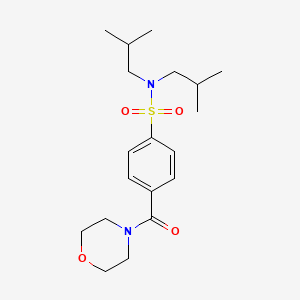 molecular formula C19H30N2O4S B3918929 N,N-diisobutyl-4-(4-morpholinylcarbonyl)benzenesulfonamide 