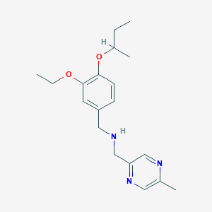 molecular formula C19H27N3O2 B3918936 (4-sec-butoxy-3-ethoxybenzyl)[(5-methylpyrazin-2-yl)methyl]amine 