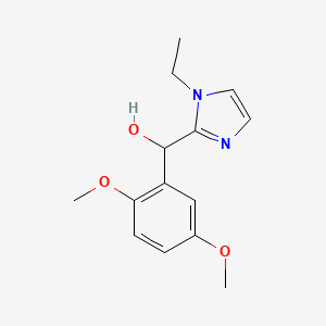 molecular formula C14H18N2O3 B3918940 (2,5-dimethoxyphenyl)(1-ethyl-1H-imidazol-2-yl)methanol 