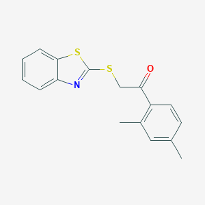 molecular formula C17H15NOS2 B391899 2-(1,3-Benzothiazol-2-ylsulfanyl)-1-(2,4-dimethylphenyl)ethanone 