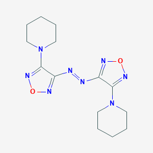 molecular formula C14H20N8O2 B391900 1-(4-{[4-(1-Piperidinyl)-1,2,5-oxadiazol-3-yl]diazenyl}-1,2,5-oxadiazol-3-yl)piperidine 