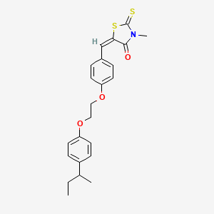 molecular formula C23H25NO3S2 B3919005 5-{4-[2-(4-sec-butylphenoxy)ethoxy]benzylidene}-3-methyl-2-thioxo-1,3-thiazolidin-4-one 