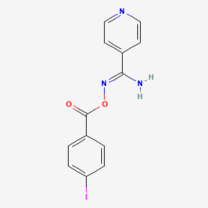 molecular formula C13H10IN3O2 B3919028 N'-[(4-iodobenzoyl)oxy]-4-pyridinecarboximidamide 