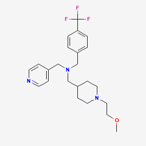 molecular formula C23H30F3N3O B3919047 1-[1-(2-methoxyethyl)-4-piperidinyl]-N-(4-pyridinylmethyl)-N-[4-(trifluoromethyl)benzyl]methanamine 