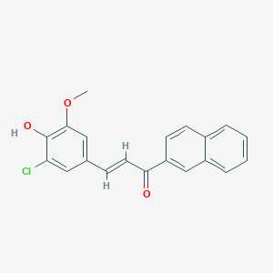 molecular formula C20H15ClO3 B3919068 3-(3-chloro-4-hydroxy-5-methoxyphenyl)-1-(2-naphthyl)-2-propen-1-one 