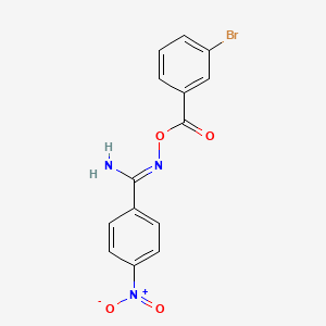 molecular formula C14H10BrN3O4 B3919069 N'-[(3-bromobenzoyl)oxy]-4-nitrobenzenecarboximidamide 