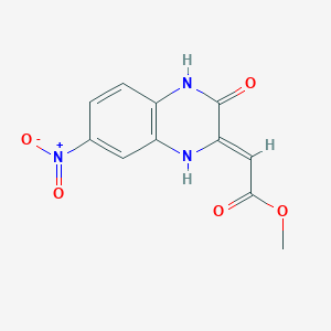 molecular formula C11H9N3O5 B3919077 methyl (7-nitro-3-oxo-3,4-dihydro-2(1H)-quinoxalinylidene)acetate 