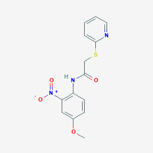 N-(4-methoxy-2-nitrophenyl)-2-pyridin-2-ylsulfanylacetamide