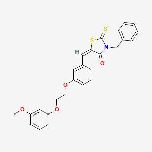 molecular formula C26H23NO4S2 B3919082 3-benzyl-5-{3-[2-(3-methoxyphenoxy)ethoxy]benzylidene}-2-thioxo-1,3-thiazolidin-4-one 