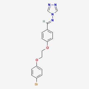 molecular formula C17H15BrN4O2 B3919107 N-{4-[2-(4-bromophenoxy)ethoxy]benzylidene}-4H-1,2,4-triazol-4-amine 