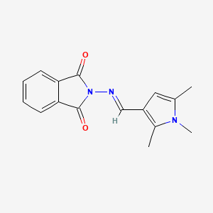 molecular formula C16H15N3O2 B3919141 2-{[(1,2,5-trimethyl-1H-pyrrol-3-yl)methylene]amino}-1H-isoindole-1,3(2H)-dione 