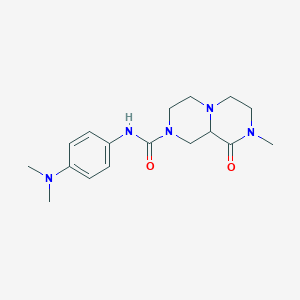 molecular formula C17H25N5O2 B3919162 N-[4-(dimethylamino)phenyl]-8-methyl-9-oxooctahydro-2H-pyrazino[1,2-a]pyrazine-2-carboxamide 