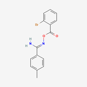 molecular formula C15H13BrN2O2 B3919163 N'-[(2-bromobenzoyl)oxy]-4-methylbenzenecarboximidamide 
