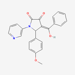 molecular formula C23H18N2O4 B3919177 4-benzoyl-3-hydroxy-5-(4-methoxyphenyl)-1-(3-pyridinyl)-1,5-dihydro-2H-pyrrol-2-one 