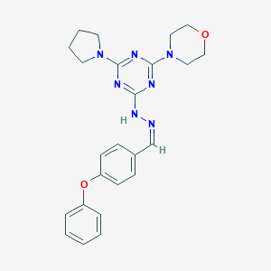 4-Phenoxybenzaldehyde [4-(4-morpholinyl)-6-(1-pyrrolidinyl)-1,3,5-triazin-2-yl]hydrazone