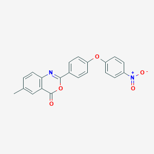 molecular formula C21H14N2O5 B391919 6-methyl-2-[4-(4-nitrophenoxy)phenyl]-4H-3,1-benzoxazin-4-one 