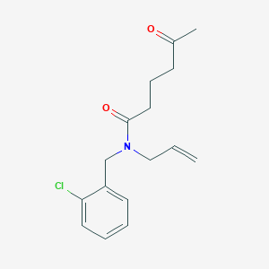 molecular formula C16H20ClNO2 B3919216 N-allyl-N-(2-chlorobenzyl)-5-oxohexanamide 